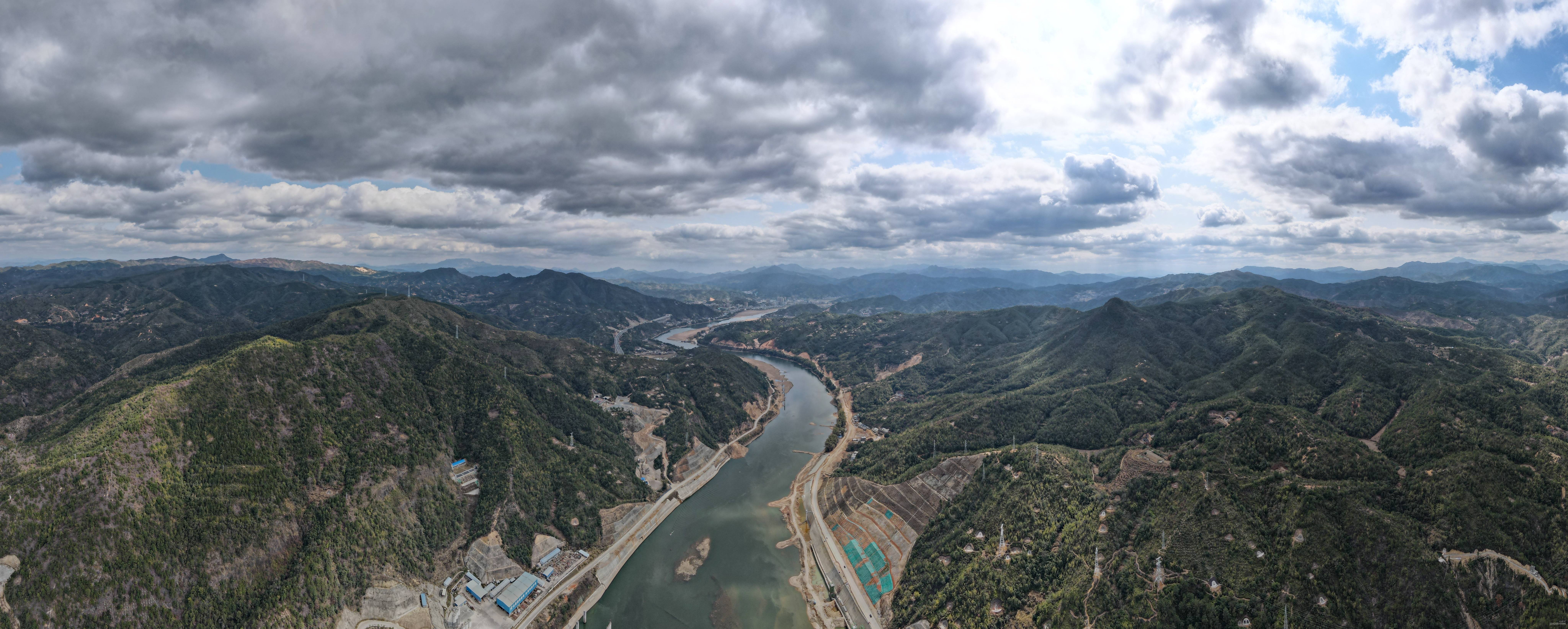 非转载大埔九龙水库春节航拍